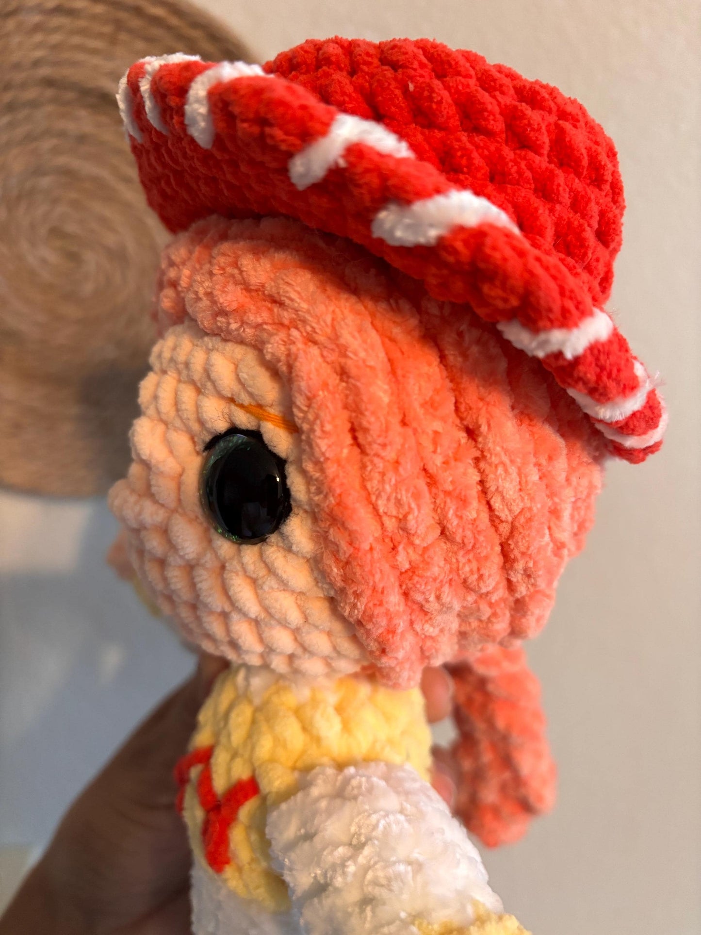 Handmade 12 Inch Cowgirl Crochet Doll β Amigurumi Western Plush Toy β Soft Kids Nursery Decor