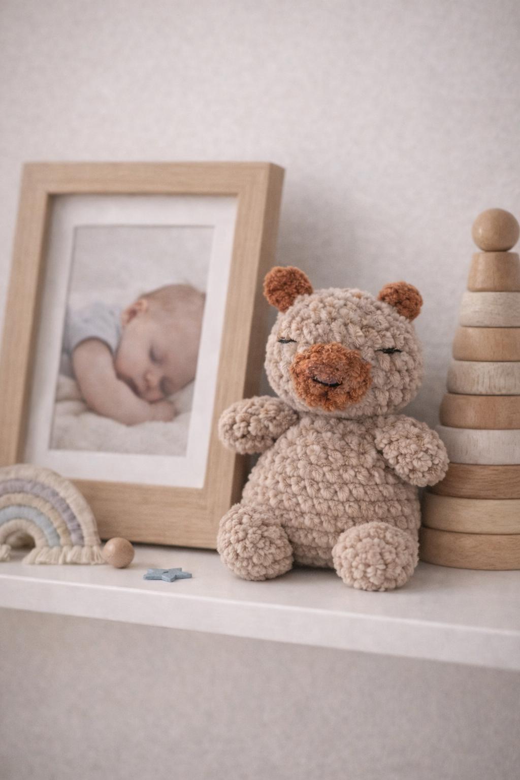 Handmade Crochet Capybara Plush, Soft Nursery Decor