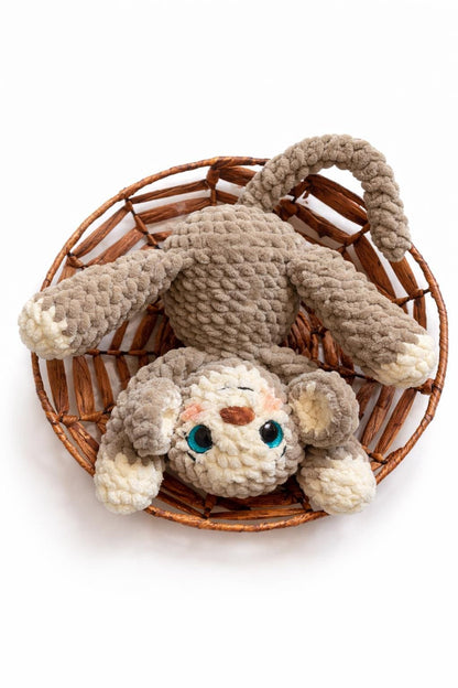 Chico the Monkey Plush – Handmade Crochet Stuffed Animal, Baby Gift & Keepsake