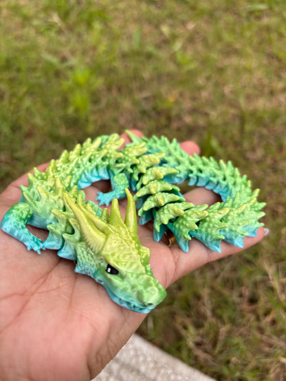 12 Inch Articulated Dragon Fidget Toy | Rainbow PLA Sensory Desk Toy