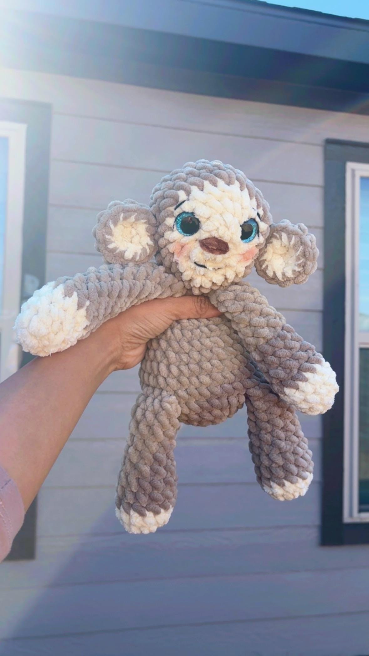 Chico the Monkey Plush – Handmade Crochet Stuffed Animal, Baby Gift & Keepsake