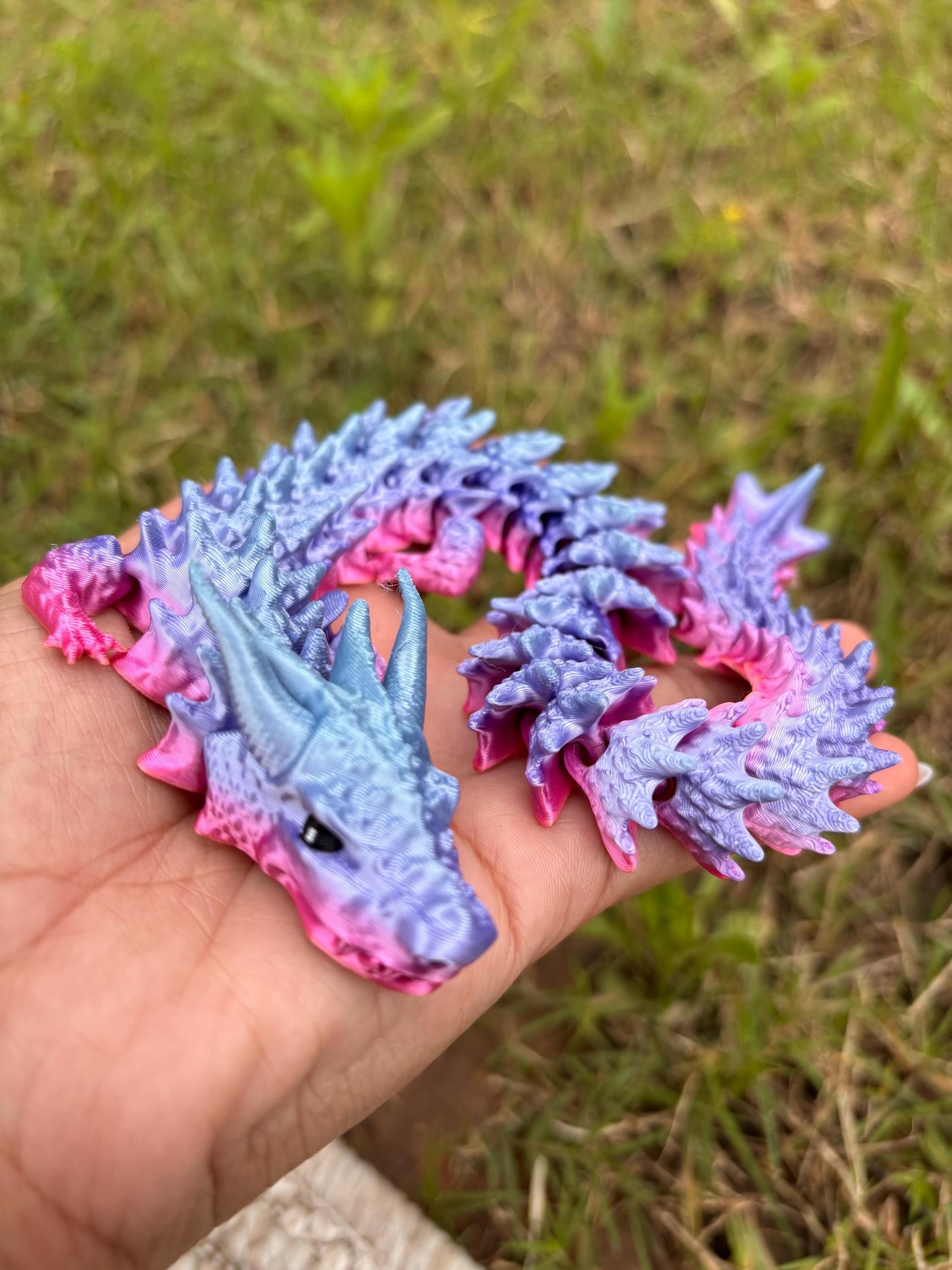 12 Inch Articulated Dragon Fidget Toy | Rainbow PLA Sensory Desk Toy