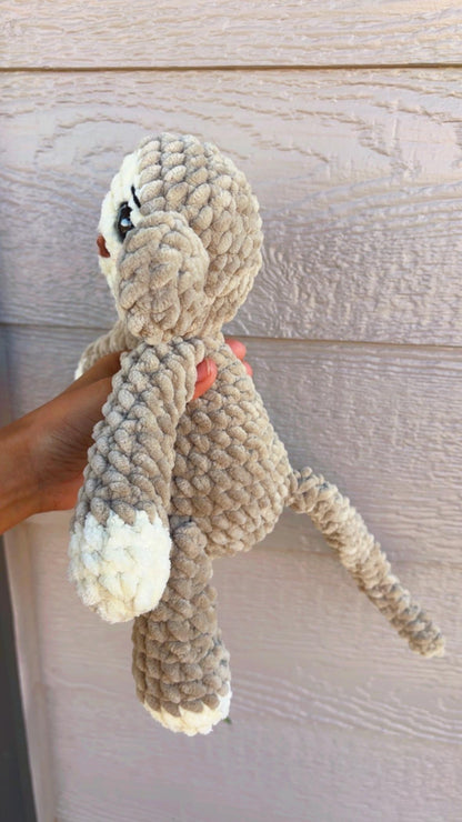 Chico the Monkey Plush – Handmade Crochet Stuffed Animal, Baby Gift & Keepsake