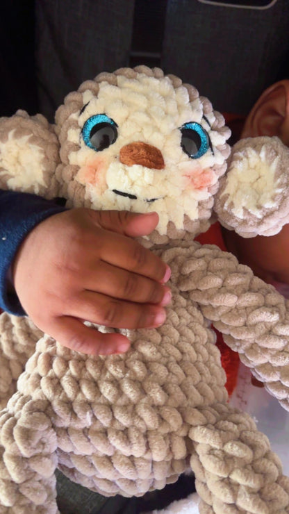 Chico the Monkey Plush – Handmade Crochet Stuffed Animal, Baby Gift & Keepsake
