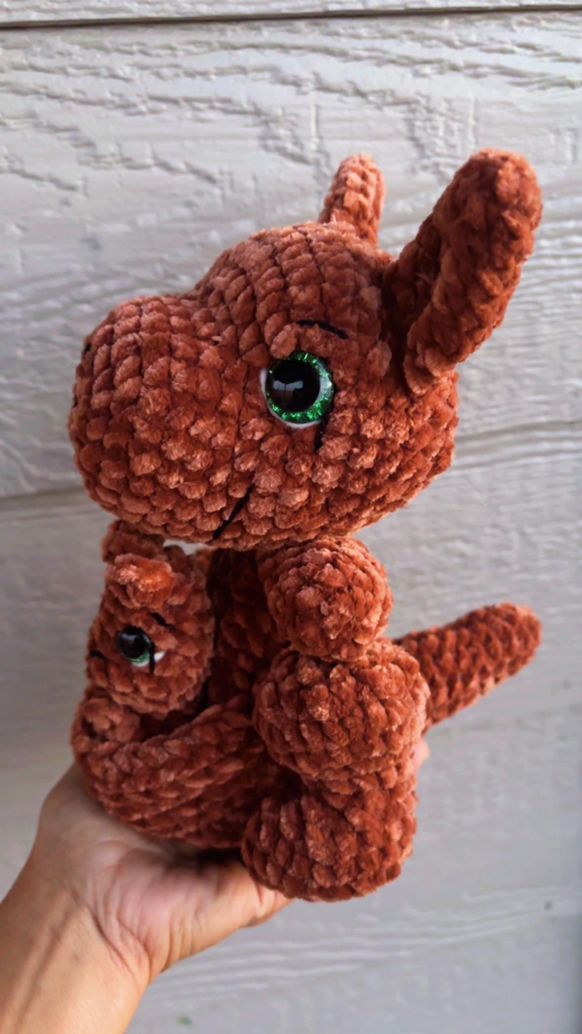 Handmade Mama & Baby Kangaroo Plush – Keepsake Baby Gift