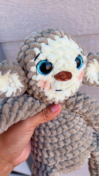 Chico the Monkey Plush – Handmade Crochet Stuffed Animal, Baby Gift & Keepsake