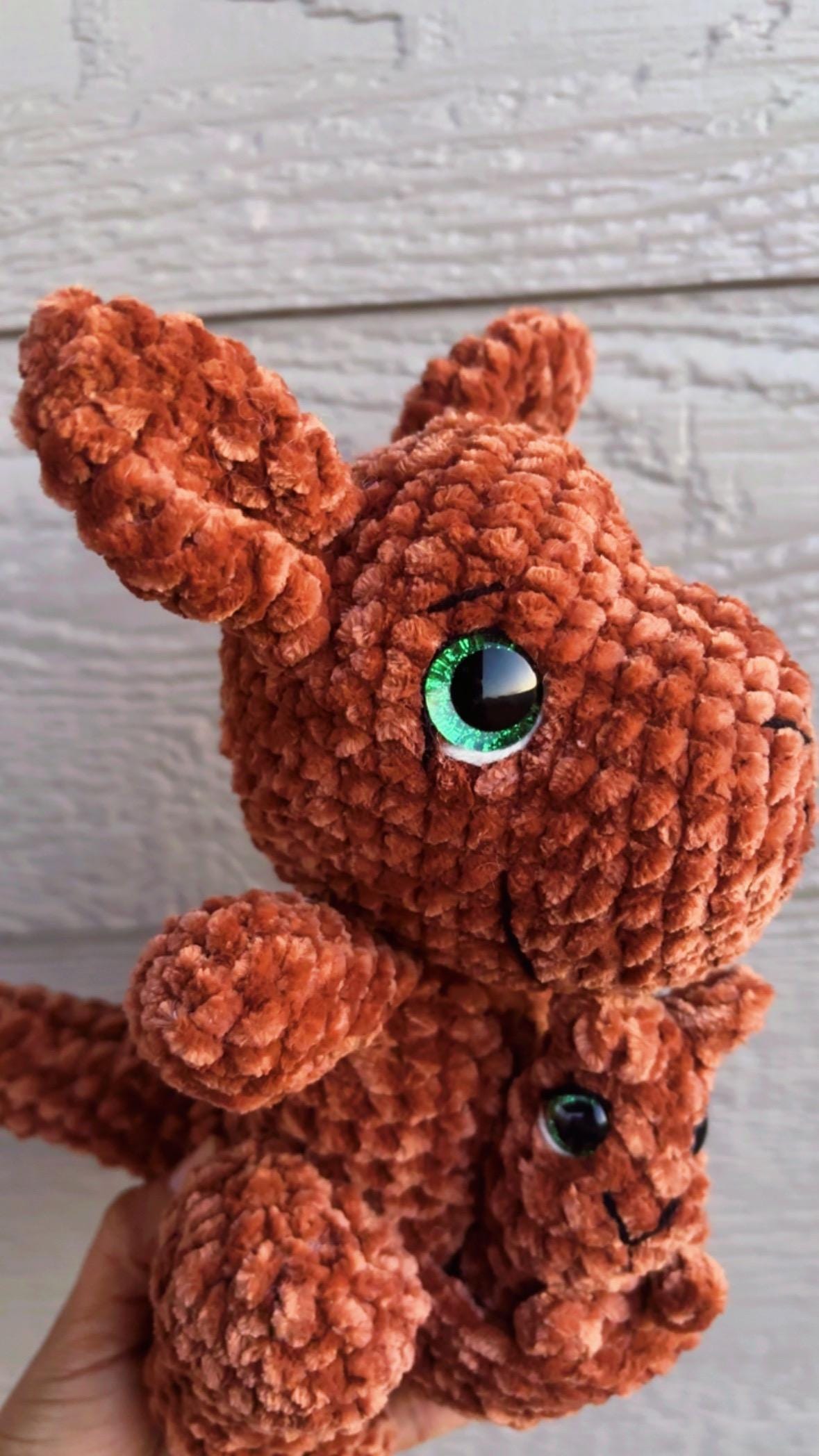Handmade Mama & Baby Kangaroo Plush – Keepsake Baby Gift