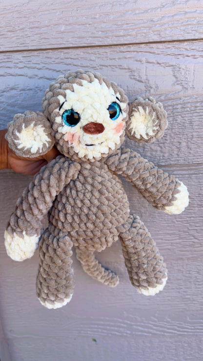Chico the Monkey Plush – Handmade Crochet Stuffed Animal, Baby Gift & Keepsake