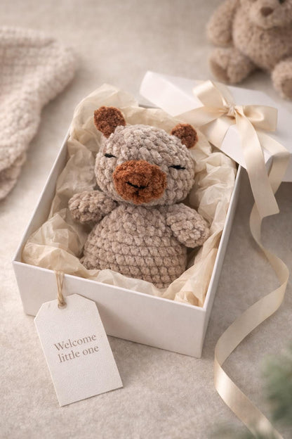 Handmade Crochet Capybara Plush, Soft Nursery Decor