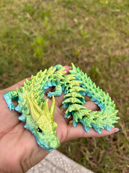 12 Inch Articulated Dragon Fidget Toy | Rainbow PLA Sensory Desk Toy